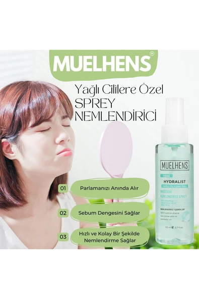 MUELHENS Hydralist Nemlendirici Sprey Yağlı Cilt 110 ml - 3