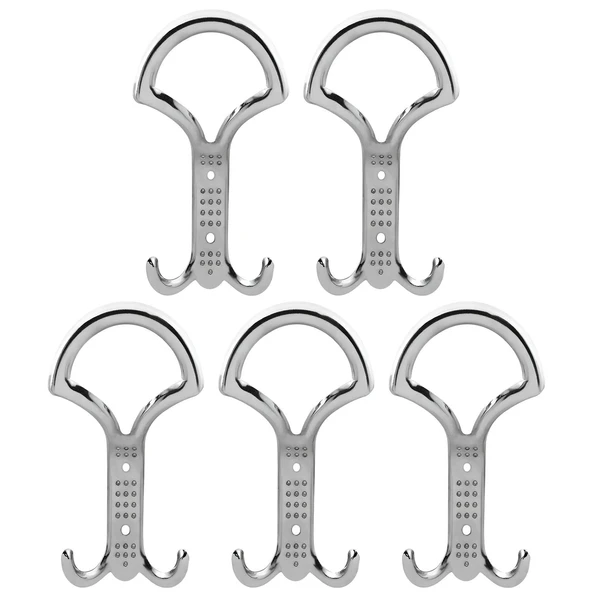 (5 ADET) Noktalı Krom Metal Portmanto Vestiyer Duvar Askısı Dolap Elbise Askılığı Askılık Askılığı - Resim 7