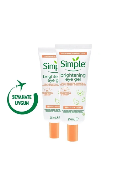SİMPLE Protect 'n' Glow Aydınlatıcı Göz Kremi Koyu Halkaları Azaltmaya Yardımcı Vegan 25 Ml X2 - 2