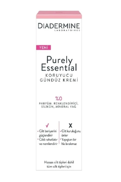 DİADERMİNE Purely Essential Koruyucu Gündüz Kremi - No Parfum - Sılıcone-paraben