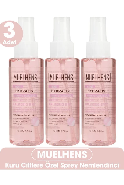 MUELHENS Hydralist Mucizevi Nemlendirici Sprey Kuru ve Hassas Cilt 110 ml X 3 Adet