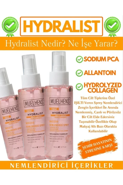 MUELHENS Hydralist Nemlendirici Sprey IŞILTI VEREN 110 ml - 2