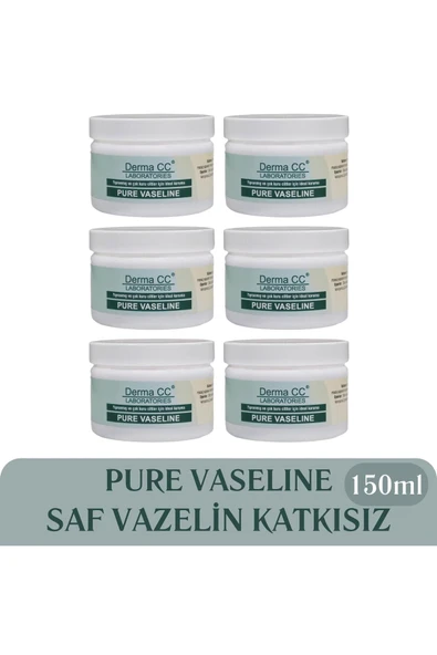 DERMA CC LABORATORIES Sensitive Pure Vaseline - Saf Katkısız Vazelin 150ml X 6 Adet