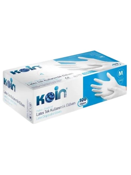 KOİN PUDRASIZ LATEX ELDİVEN M