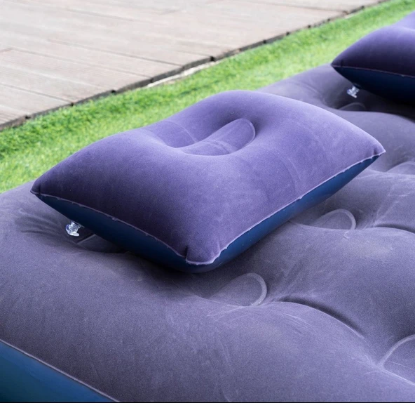 Walke Double Çift Kişilik Şişme Yatak Seti (2 Yastık + Pompa Dahil) 191x137x22 cm 2200 - Resim 4