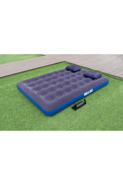 Walke Double Çift Kişilik Şişme Yatak Seti (2 Yastık + Pompa Dahil) 191*137*22 CM 2200 - 6