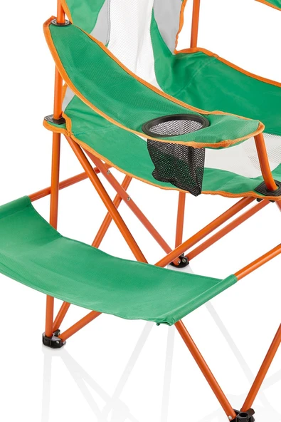 Metal Büyük Taşınabilir Çantalı Kamp Sandalyesi Taşıma Çantalı Yeşil Tekli 1 Kg Tek Kişilik - 5