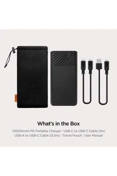Spigen Pocketboost 10000 Mah 2 Portlu 36w Pd 3.0 Usb-c (18w) Taşınabilir Hızlı Şarj Powerbank F732qc - 6