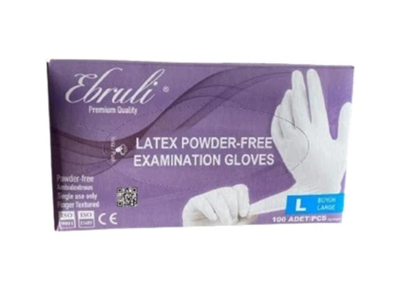 EBRULİ LATEX PUDRASIZ ELDİVEN L - 3