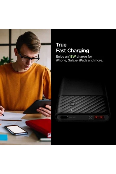 Spigen Pocketboost 10000 Mah 2 Portlu 36w Pd 3.0 Usb-c (18w) Taşınabilir Hızlı Şarj Powerbank F732qc - 5