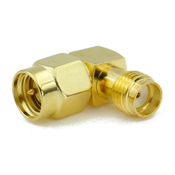 Sma Erkek to Sma Dişi 90 Derece Çevirici Adaptör  Altın Kaplama Soket 0-6GHz RF Wi-Fi Anten Wifi Bluetooth Router Modem Koaksiyel GPS GSM GPRS FPV - 5