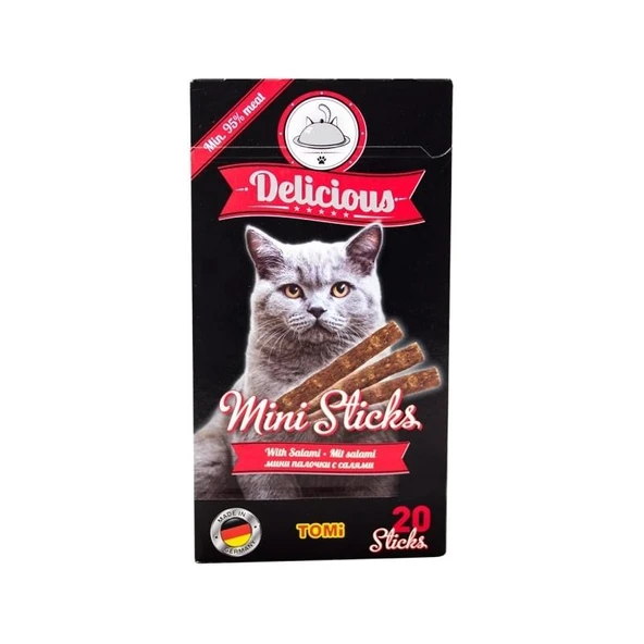 Tomi Kedi Mini Stick Salamlı 20x2gr 40gr