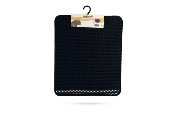 Beeztees Kedi Tuvaleti Paspası, İki Katmanlı, Siyah, 60x50cm - Resim 3