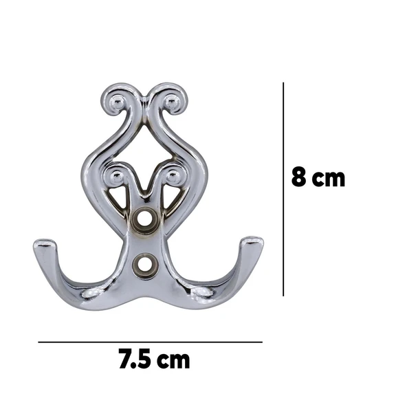 (5 ADET) Sırma Krom Metal Portmanto Vestiyer Duvar Dolap Elbise Askısı Kapı Askılığı Askılık - Resim 7