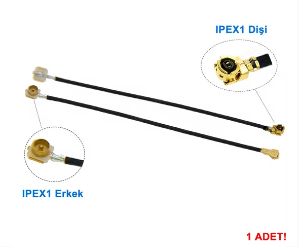 15cm Ipex1 Erkek İpex1 Dişi RF Bağlantı Kablosu  Altın Kaplama RF Anten Mhf1 UFL U.FL Mini PCIe Telefon Laptop Wifi Bluetooth Gsm Gps
