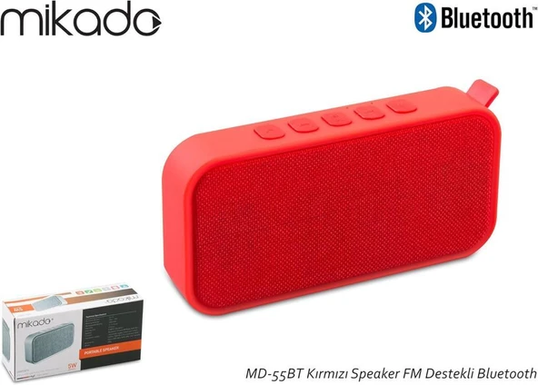 Mikado MD-55BT 5 W FM Destekli Bluetooth Hoparlör Outlet - 5