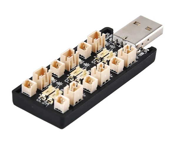 6 Kanal Usb 3.7V Lityum Pil Şarj Kartı  0.6A / 0.2A 2mm ve 1.25mm Jst-Ph Soket RC Oyuncak Model Araba Uçak FPV Drone Quadcopter - 4