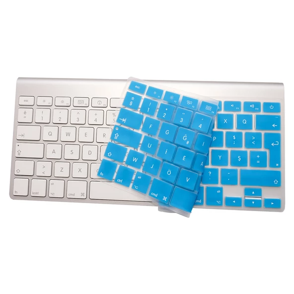 F Klavye Apple Magic Keyboard-1 Klavye Koruyucu F-Türkçe DaktiloTip Baskı A1314 A1242 ile Uyumlu - 3
