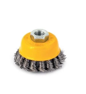 Paslanmaz Burgulu Çanak Fırça 75 mm