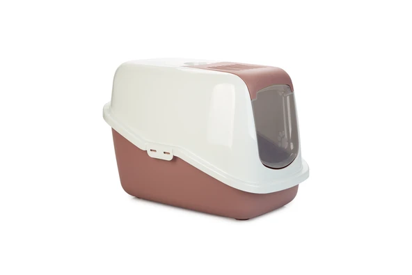 Beeztees Kapalı Kedi Tuvaleti, Koku Filtreli, Pembe Beyaz, 56x39x39cm ürün görseli
