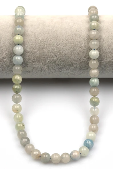 Akuamarin Doğal Taş Dizi 8 mm Küre Kesim - Resim 2