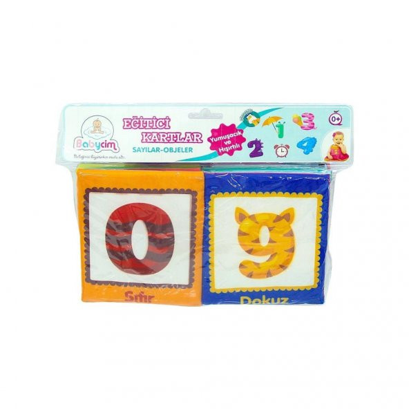 BİRLİK BABYCİM EĞİTİCİ YUMUŞAK KARTLAR SAYILAR OBJELER URT003-01 - 2