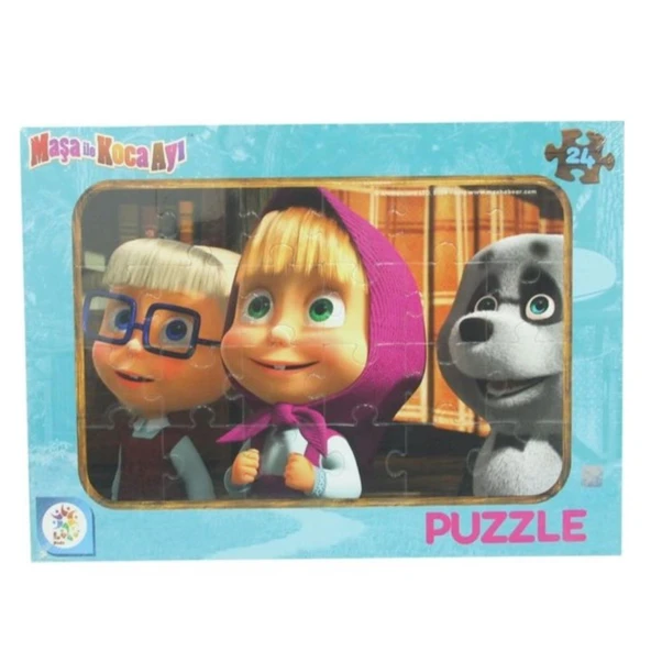MS7537  MASHA KOCA AYI 24 PARÇA FRAME PUZZLE (2 ASORTİ) - 2