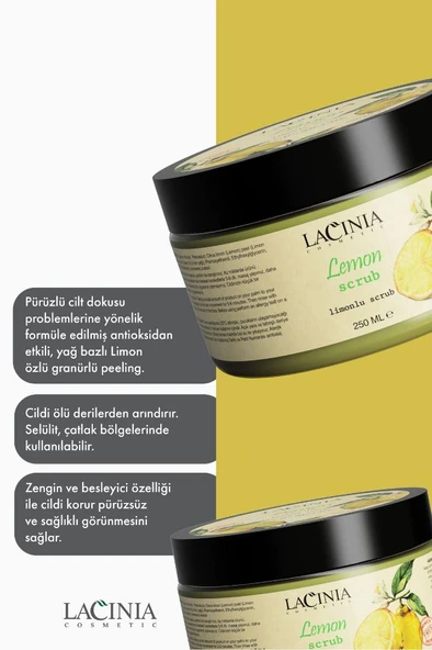 Lacinia Limonlu Scrub 250 Ml - 2