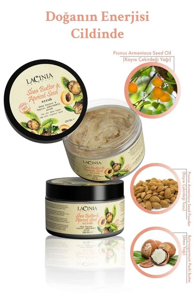 Lacinia Shea Butter & Kayısı Çekirdeği Yağlı Scrub 250 ml - 4