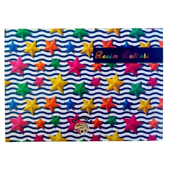 60 yaprak resim defteri orta boy 21x29.5 cm kenarı cırtlı 1 adet