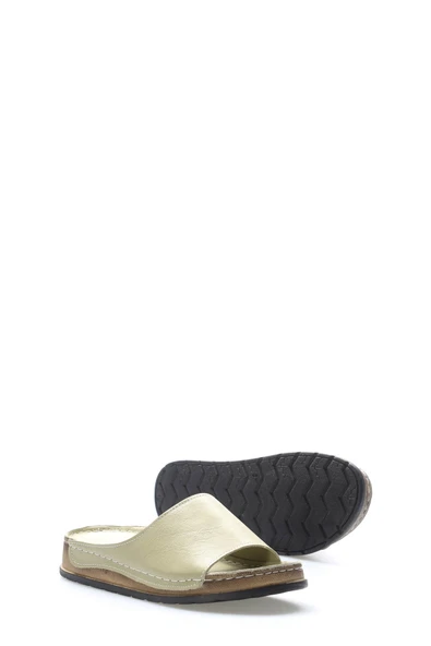 Hakiki Deri  Kadın Dolgu Topuk Terlik 972ZA309 - Resim 12