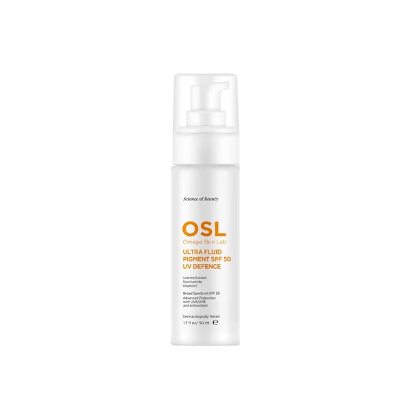 Omega Skin Lab Ultra Fluid Pigment SPF50 UV Defence Aydınlatıcı Güneş Koruyucu Krem 50 ml ürün görseli