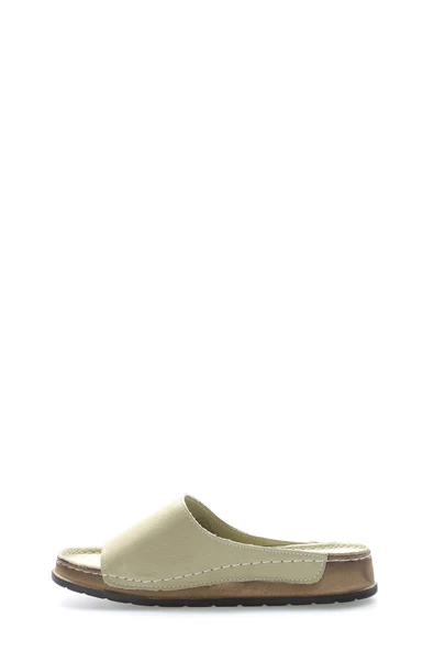 Hakiki Deri  Kadın Dolgu Topuk Terlik 972ZA309 - Resim 11