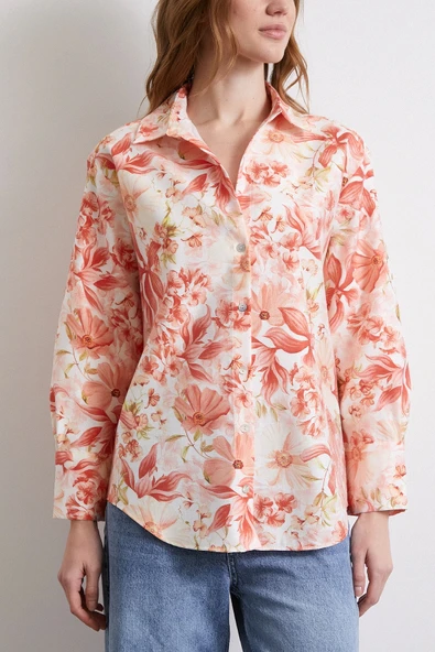 Rüya Desenli Gömlek Pembe - Resim 4