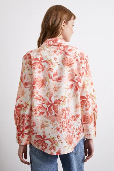 Rüya Desenli Gömlek Pembe - Resim 5