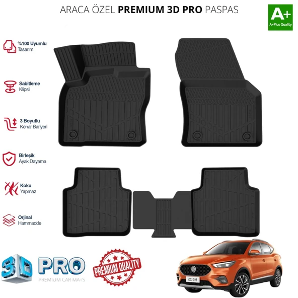 MG ZS BENZİNLİ ARACA ÖZEL 3D PASPAS 2021 2022 2023 2024 ürün görseli 1