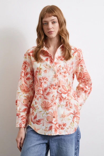 Rüya Desenli Gömlek Pembe - Resim 2