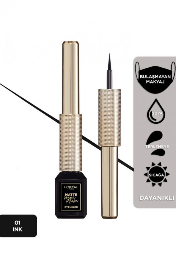 LOréal Paris Matte Signature Eyeliner 01 Ink - Siyah