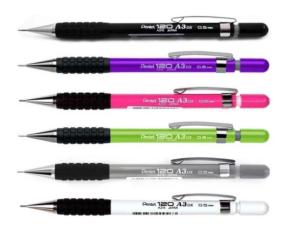 Pentel 120 A3 Dx 0.5mm Mekanik Kurşun Kalem Açık Yeşili / A315-K - 3