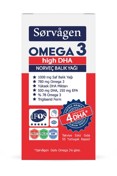 SORVAGEN Omega 3 High Dha 50 Kapsül