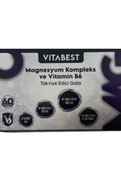 VİTABEST Magnezyum Kompleks Ve Vitamin B6 60 Tablet - 2