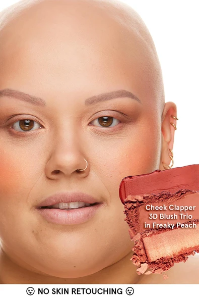 One Size 3 Renk Allık Paleti Freaky Peach - Resim 4