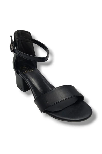 Kılınç 985-25 Deri Anatomik Tek Bant Kalın Topuk Kadın Sandalet - 4