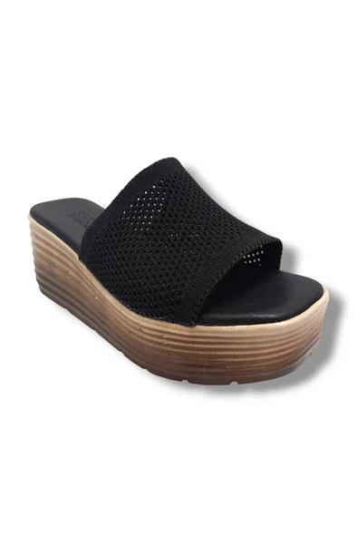 Efsun 3005-25 Triko Anatomik Dolgu Topuk Kadın Terlik - 4