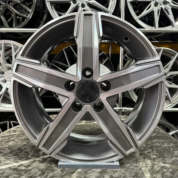 15 inç 5x100 NAPOLİ POLO İBİZA UYUMLU Gun Metal Elmas Kesim Jant Modeli Volkswagen Seat