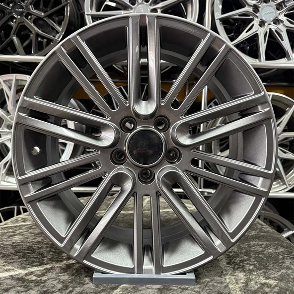 16 inç 5x98 BENTLEY EGEA DOBLO UYUMLU Gun Metal Elmas Kesim Jant Modeli Fiat