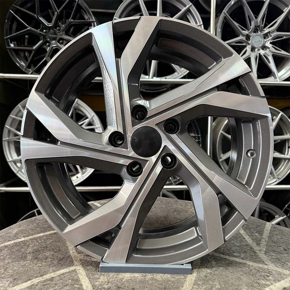 17 inç 5x114.3 MEGANE İCON Gun Metal Elmas Kesim Jant Modeli Rena