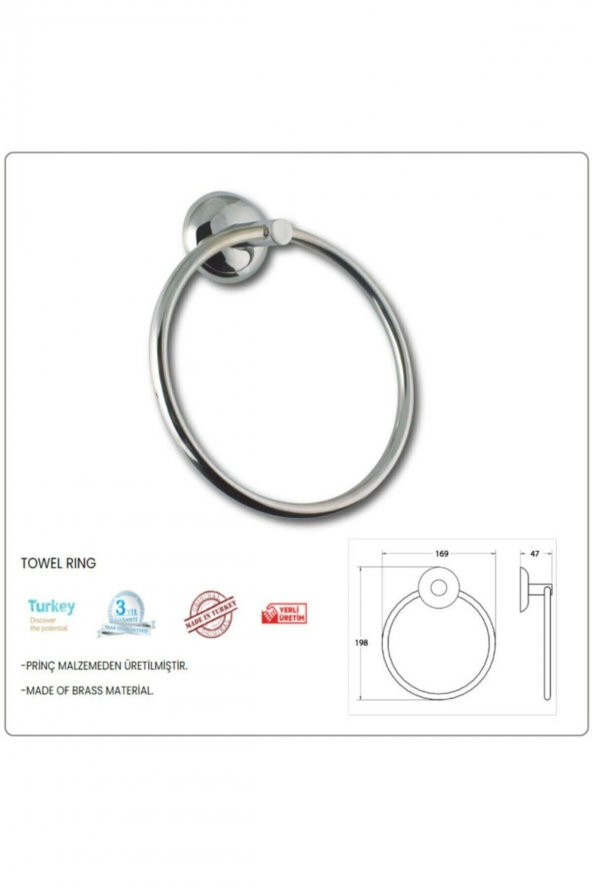 MCBLUE Metal Yuvarlak Havluluk - 2