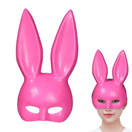 Pembe Renk Ekstra Lüks Uzun Tavşan Maskesi TdrTR