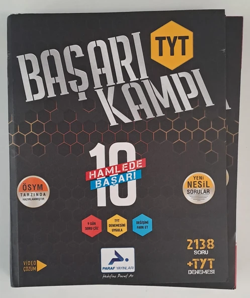 PARAF YAYINLARI TYT BAŞARI KAMPI 2138 SORU + TYT DENEMESİ( 2.EL ) - 2